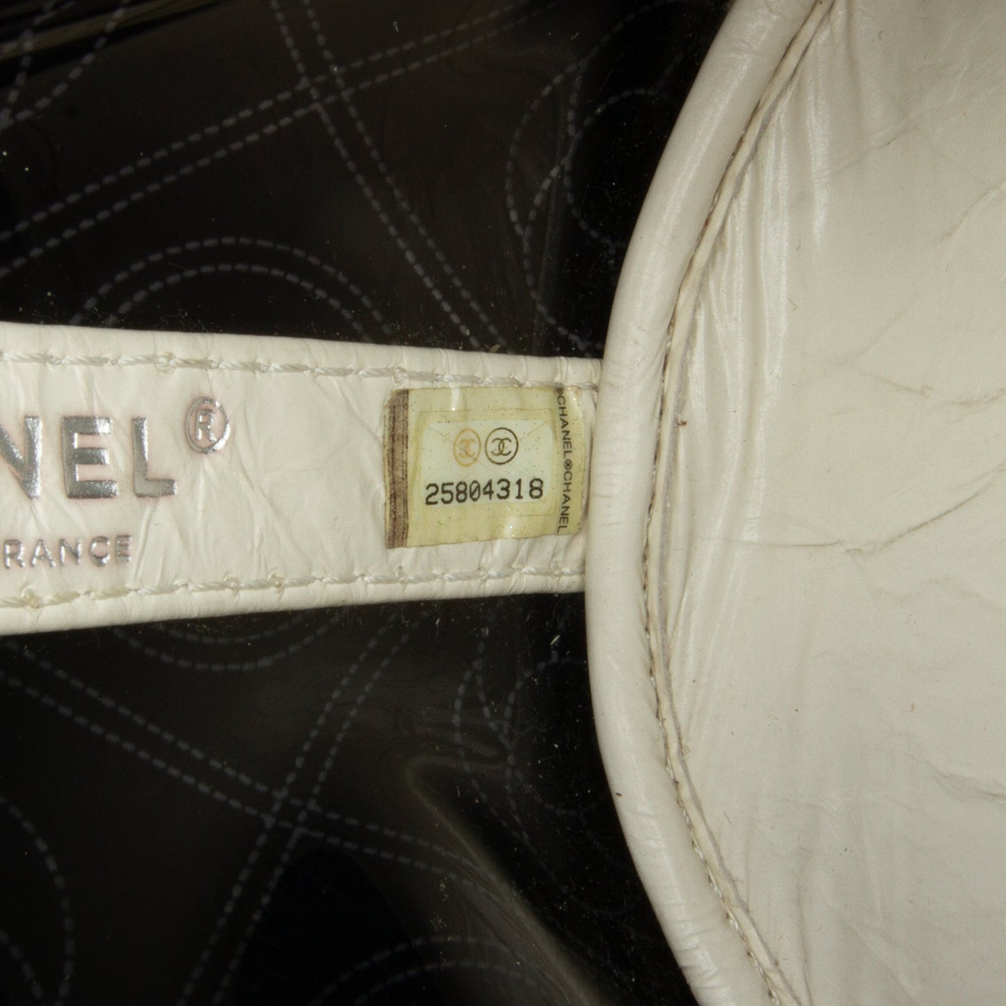 Chanel Crumpled Calfskin PVC Camellia Bucket Black