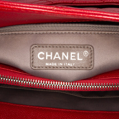 Chanel Caviar Grand Shopping Tote Red