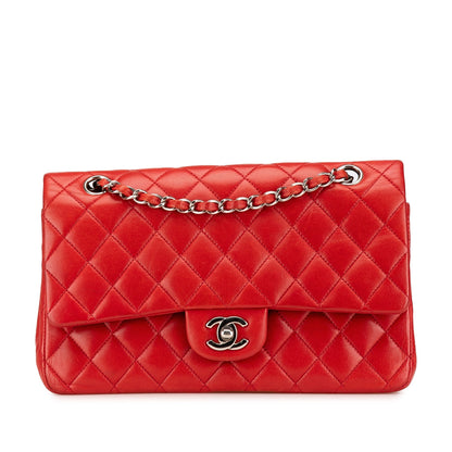 Chanel Medium Classic Lambskin Double Flap Red