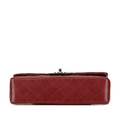 Chanel Medium Classic Caviar Double Flap Red
