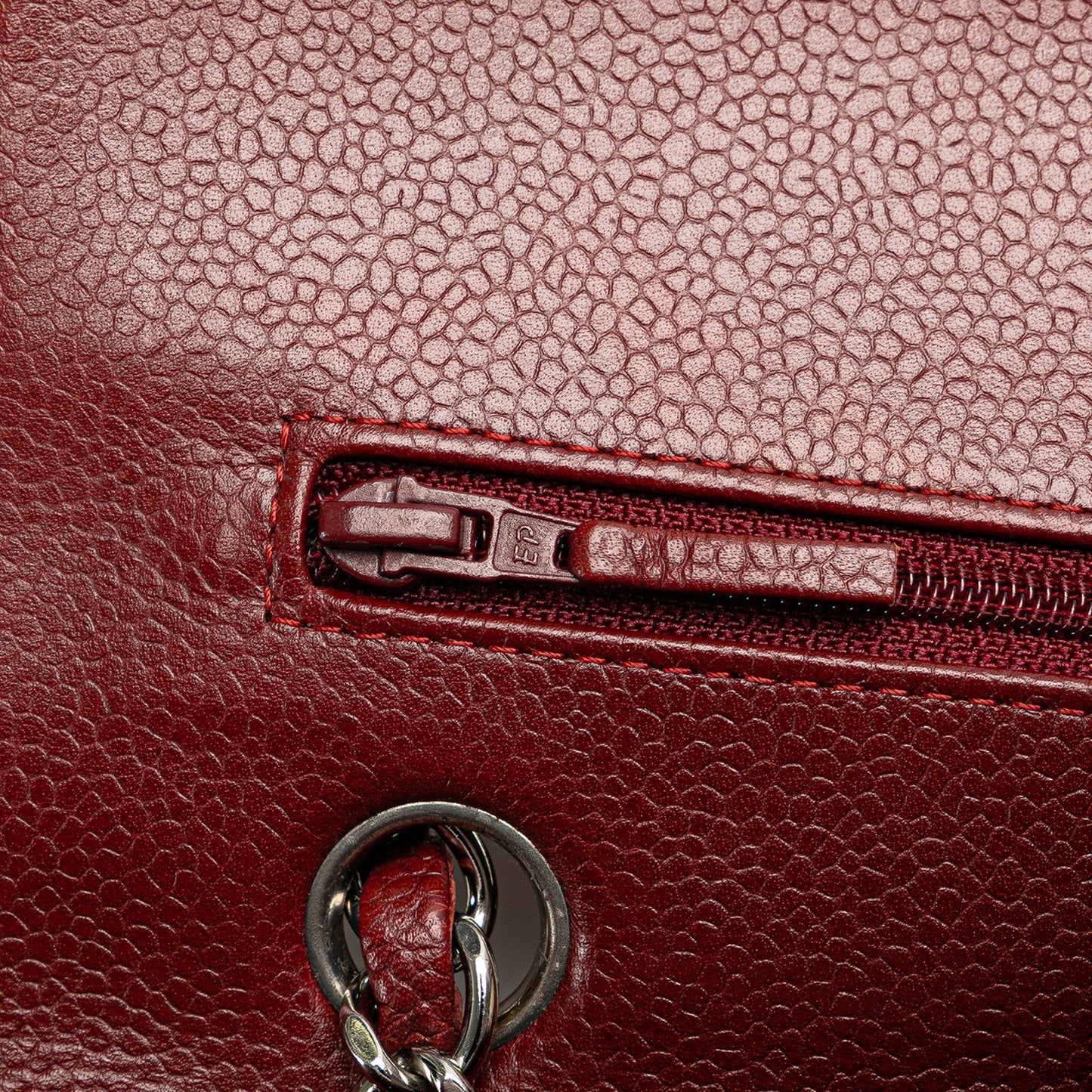 Chanel Medium Classic Caviar Double Flap Red