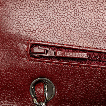 Chanel Medium Classic Caviar Double Flap Red