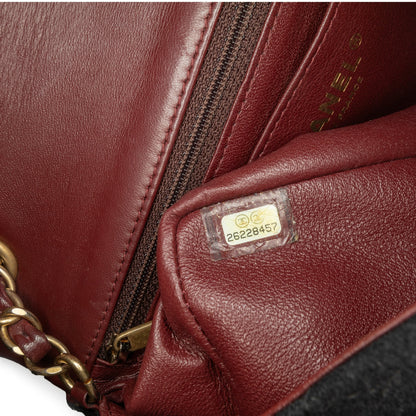 Chanel Mini Rectangular Felt Paris-Hamburg Charms Flap Black