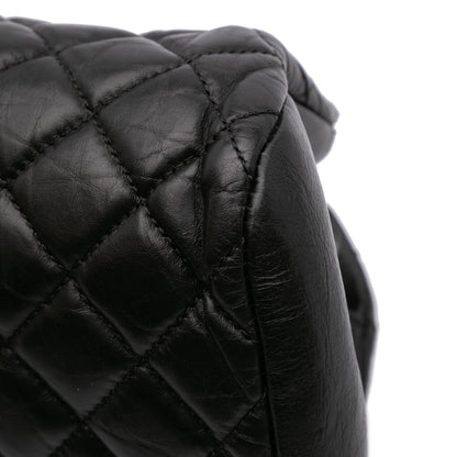 Chanel Medium Aged Calfskin Just Mademoiselle Bowling Bag Black
