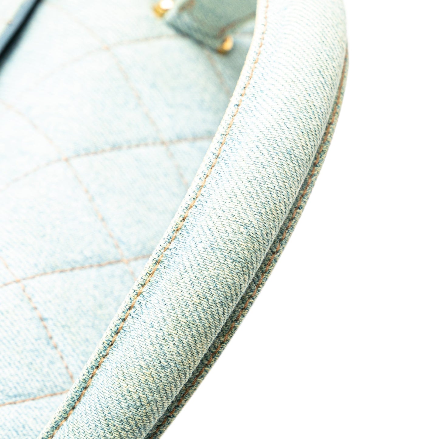 Chanel Denim Kelly Top Handle Bag Blue