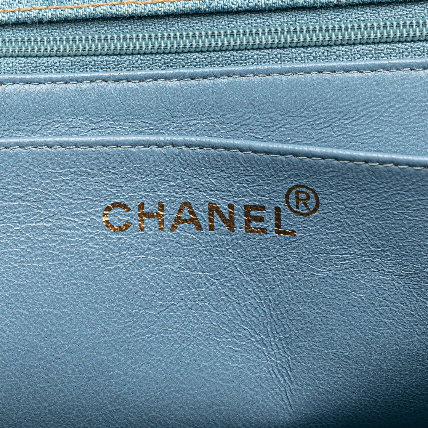 Chanel Denim Kelly Top Handle Bag Blue