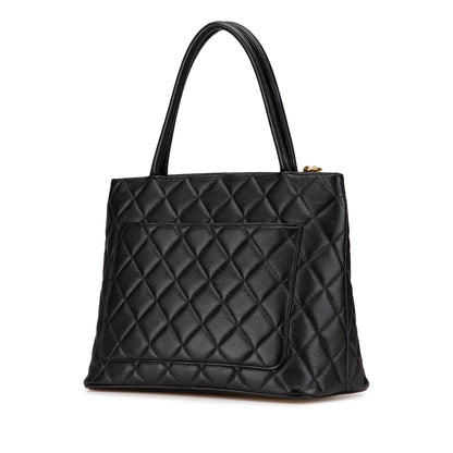 Chanel Caviar Medallion Tote Black