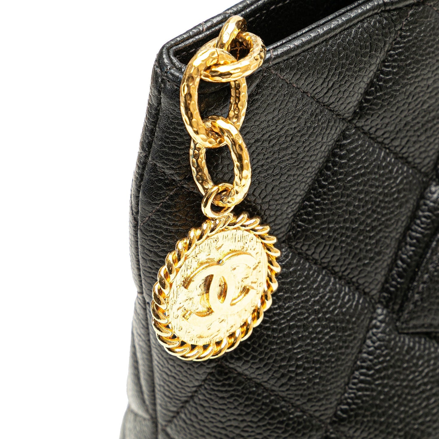 Chanel Caviar Medallion Tote Black