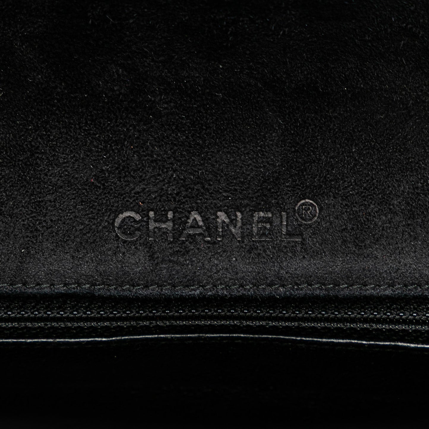 Chanel Choco Bar Suede Stitched Chain Flap Black