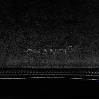Chanel Choco Bar Suede Stitched Chain Flap Black