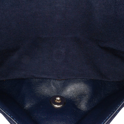 Chanel Medium Classic Jersey Double Flap Blue