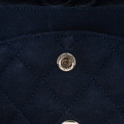 Chanel Medium Classic Jersey Double Flap Blue
