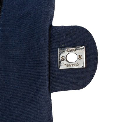 Chanel Medium Classic Jersey Double Flap Blue