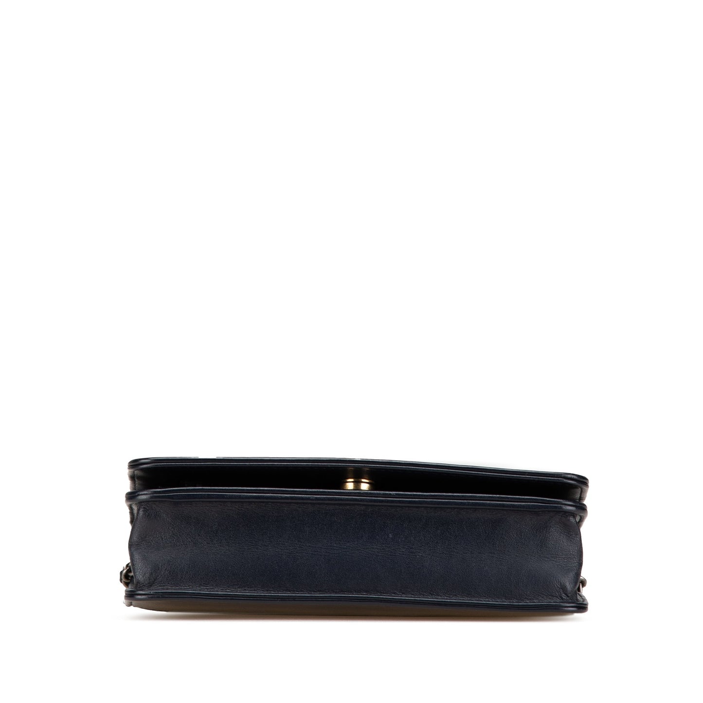 Chanel Quilted Aged Calfskin Gabrielle Wallet On Chain Black