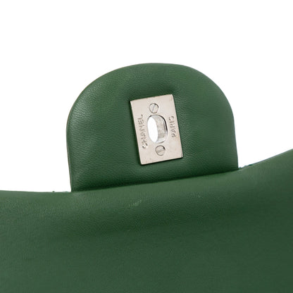 Chanel Jumbo Classic Patent Double Flap Green