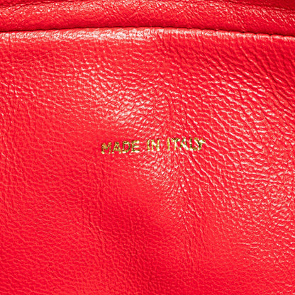 Chanel CC Quilted Lambskin Tassel Camera Bag Red