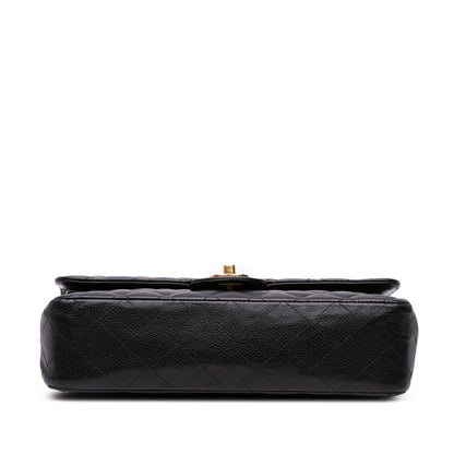 Chanel Medium Classic Caviar Double Flap Black