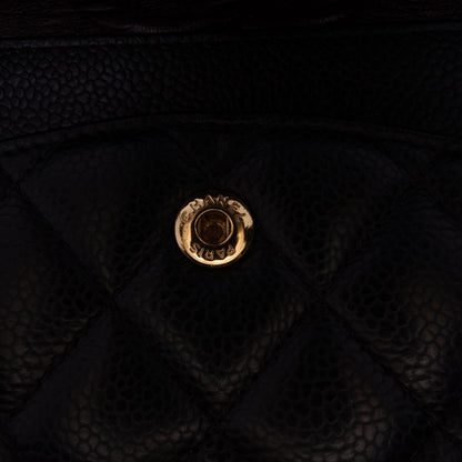 Chanel Medium Classic Caviar Double Flap Black