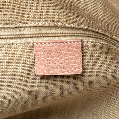 Gucci Medium Leather GG Charm Dome Satchel Pink