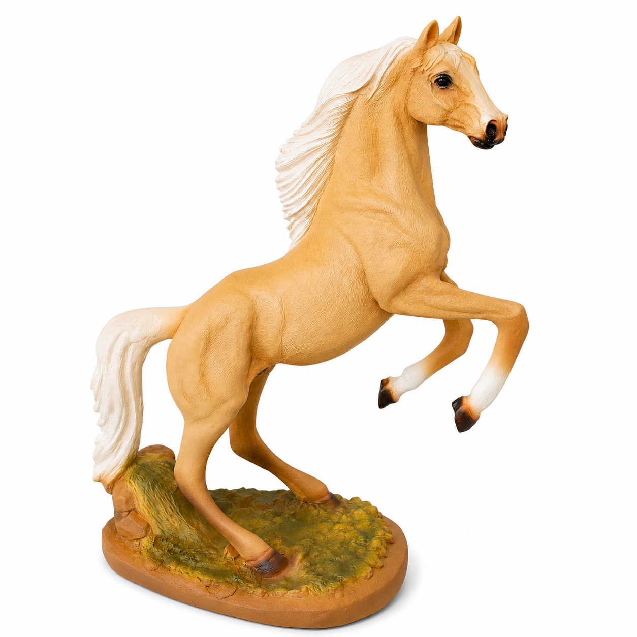 Realistic Rearing Horse Ceramic Statue Decor