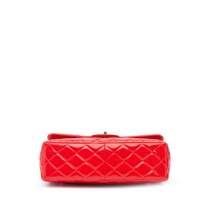 Chanel Jumbo Classic Patent Double Flap Red