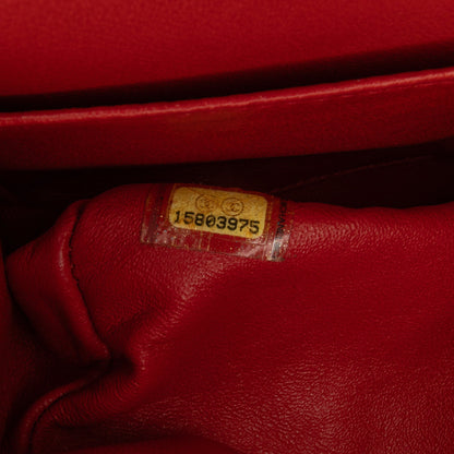 Chanel Medium Classic Lambskin Double Flap Red