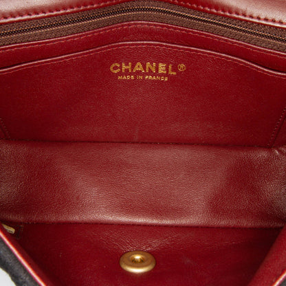 Chanel Mini Rectangular Classic Jersey Sailor Single Flap Blue