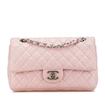 Chanel Medium Classic Lambskin Double Flap Pink