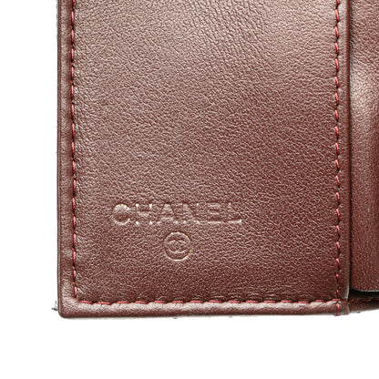 Chanel CC Quilted Caviar Trifold Wallet Black