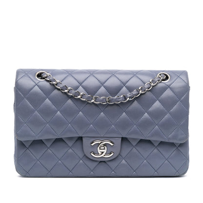 Chanel Medium Classic Lambskin Double Flap Purple
