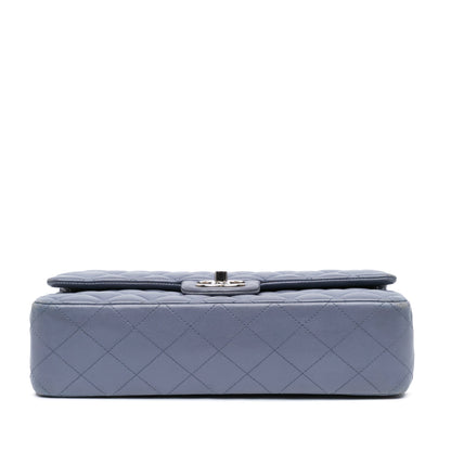 Chanel Medium Classic Lambskin Double Flap Purple