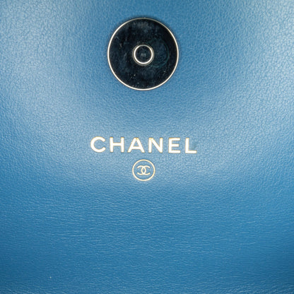 Chanel Denim 19 Phone Holder with Chain Blue