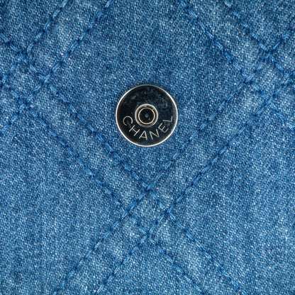 Chanel Denim 19 Phone Holder with Chain Blue