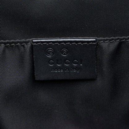 Gucci Techno Web Canvas Clutch Black