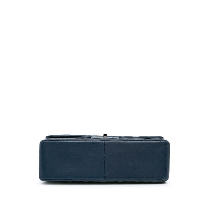 Chanel Jumbo Classic Caviar Double Flap Blue