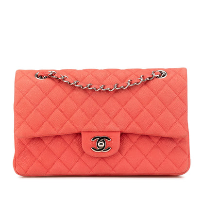 Chanel Medium Classic Caviar Double Flap Pink