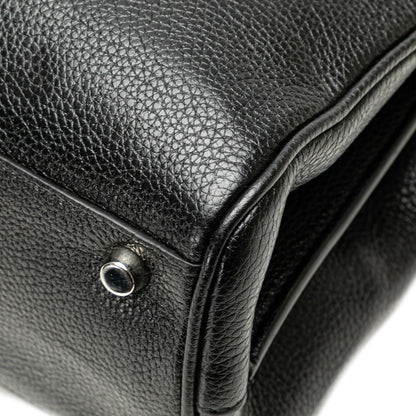 Gucci Small Grainy Calfskin Zumi Top Handle Bag Black
