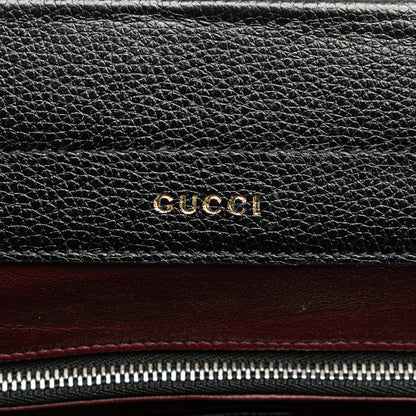 Gucci Small Grainy Calfskin Zumi Top Handle Bag Black