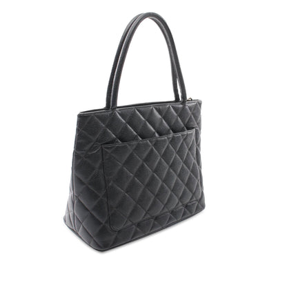 Chanel Caviar Medallion Tote Black