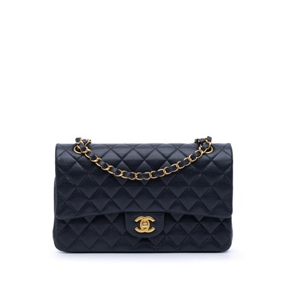 Chanel Medium Classic Caviar Double Flap Blue