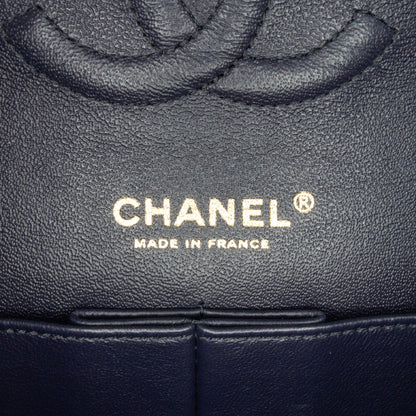 Chanel Medium Classic Caviar Double Flap Blue