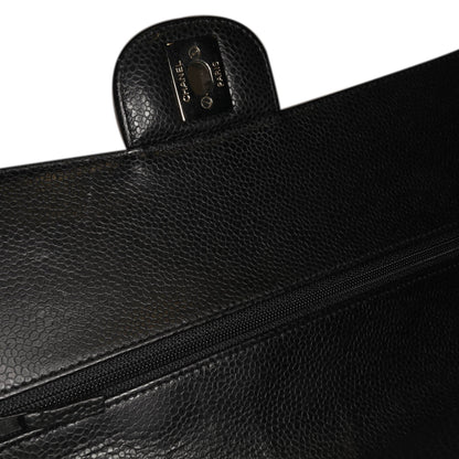 Chanel Medium Classic Caviar Double Flap Black