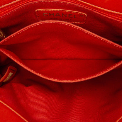 Chanel Small Lambskin Chevron Coco Top Handle Bag Red