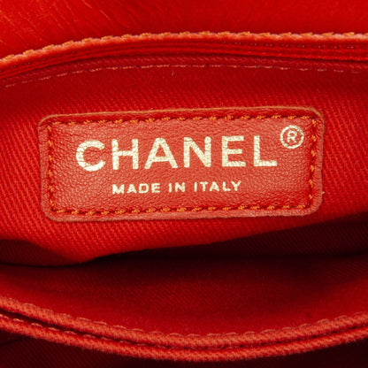 Chanel Small Lambskin Chevron Coco Top Handle Bag Red