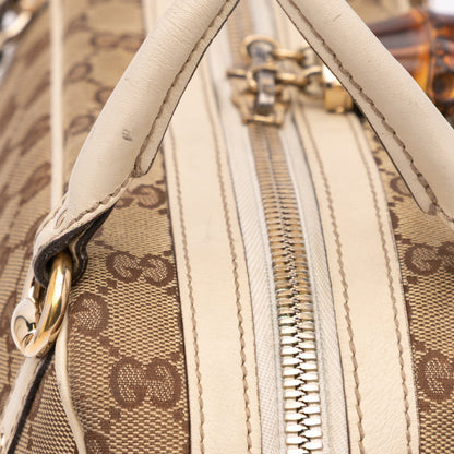 Gucci Large GG Canvas Wave Handbag Brown