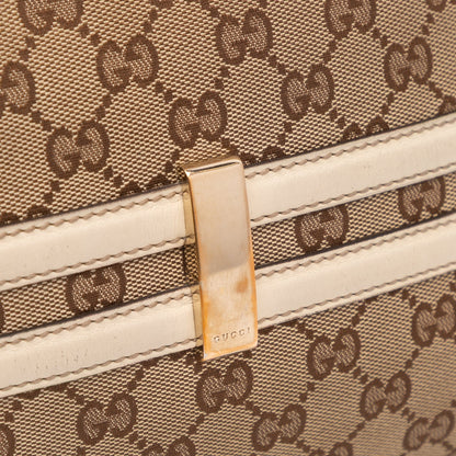Gucci Large GG Canvas Wave Handbag Brown