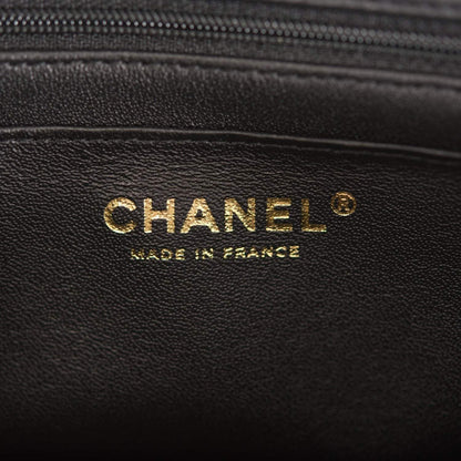 Chanel Rectangular Mini Flap Bag with Top Handle Black Lambskin Antique Gold Hardware