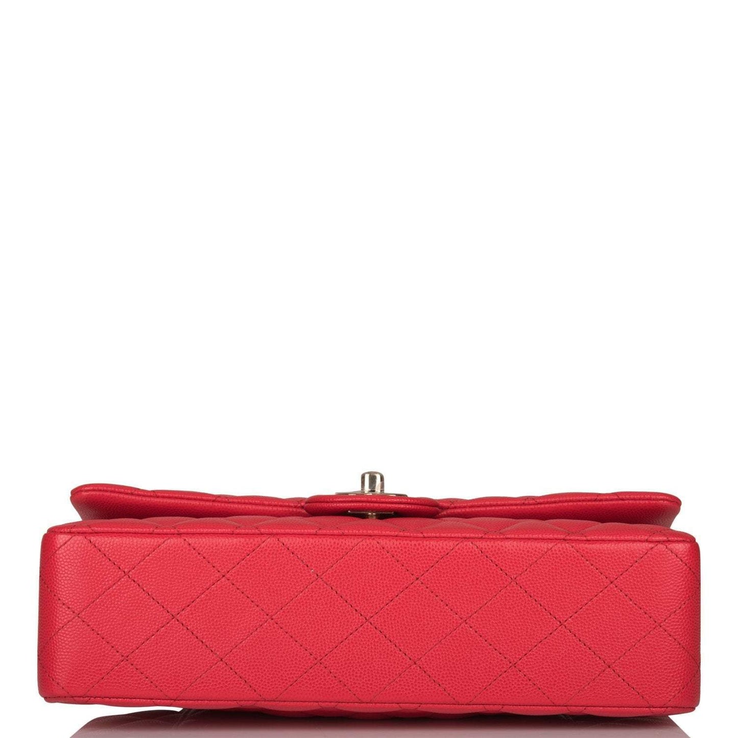 Chanel Medium Classic Double Flap Bag Pink Caviar Light Gold Hardware