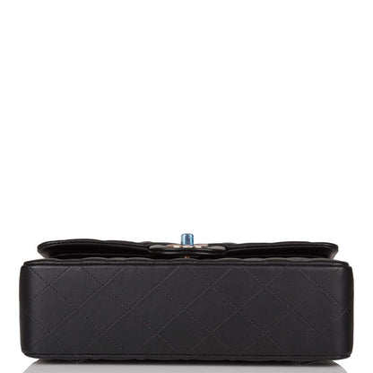Chanel Small Classic Double Flap Bag Black Lambskin Rose Gold Hardware