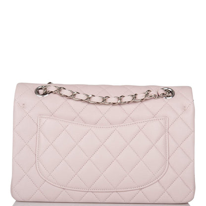 Chanel Small Classic Double Flap Bag Light Purple Lambskin Silver Hardware